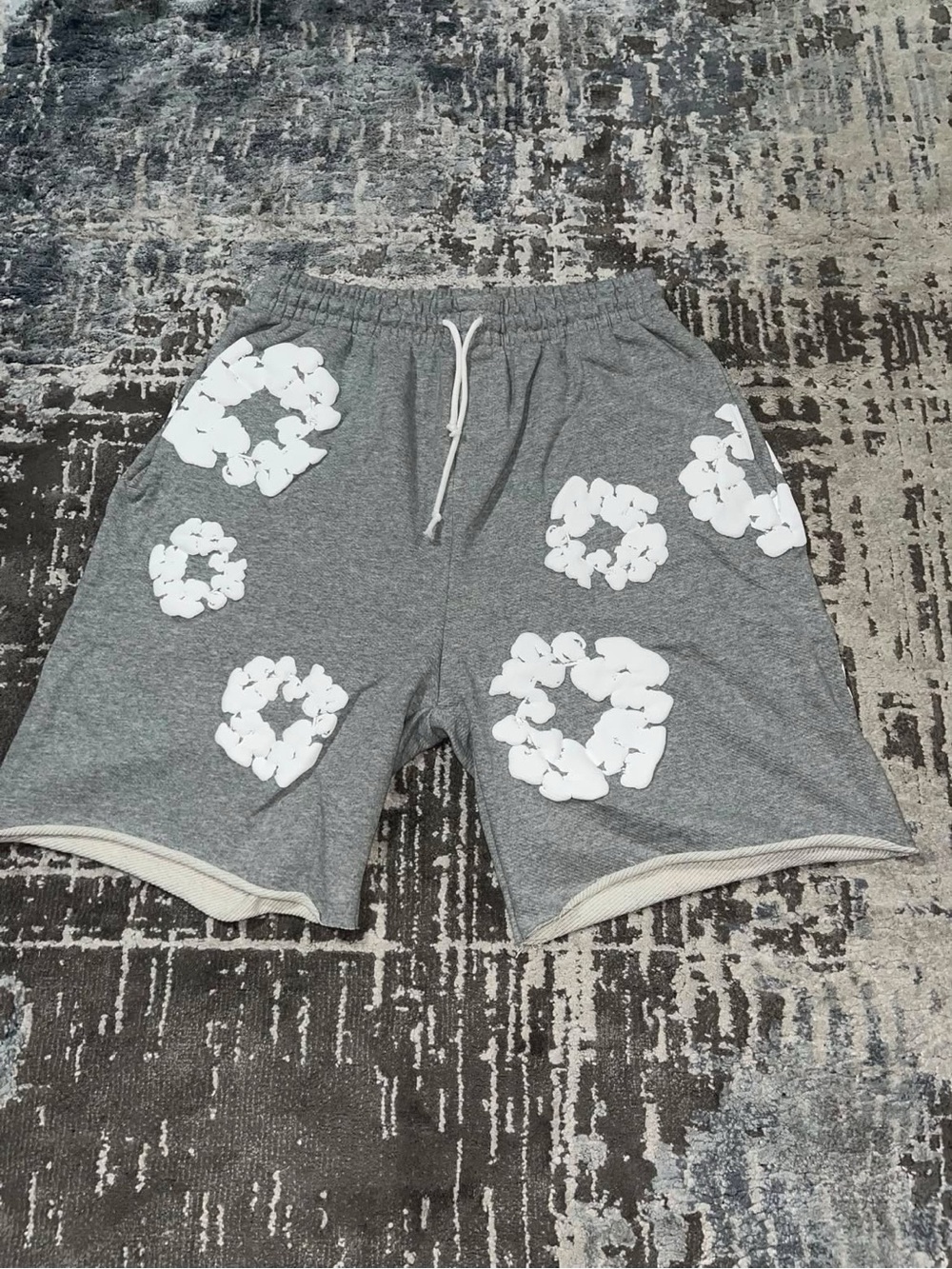 Denim Tears "The Cotton Wreath" Sweatshorts in Grey